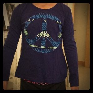Girls’ dark blue long sleeve.